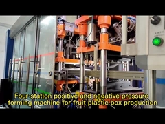 Gebrauchte automatische dreistationige Vakuumformmaschine für Tierfutter