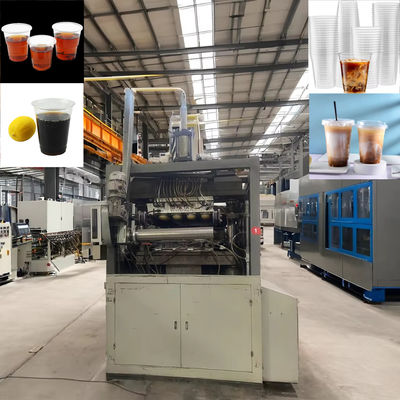 Hochgeschwindigkeit Einweg-Thermoforming-Taschenmachine Kuchen Kaffee PP PS Pet Wasser Gelee Eiscreme Kunststoff-Taschenmachine
