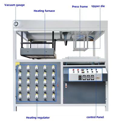 Automatische kleine Vakuumformmaschine zur Herstellung von Kunststoffen mit maximaler Formfläche von 560*610 mm