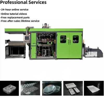 Produktion Vakuumformmaschine Hohe Automatisierung 0,12 mm-2 mm Materialstärke 3000 kg Maschinengewicht