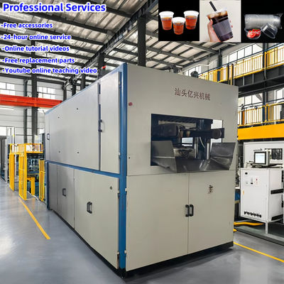 Hoch automatisierte Kunststoff-Thermoformmaschine zur Herstellung von Kunststoff-Wasserbechern Einfache Bedienung und Formierung Höhe 210 mm