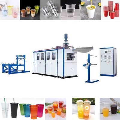 Vollautomatische Thermoformmaschine für Kunststoff-Teebecher