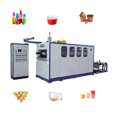 Hocheffiziente Kunststoff-Gelee-Becher-Herstellungsmaschine Kunststoff-Thermoformmaschine